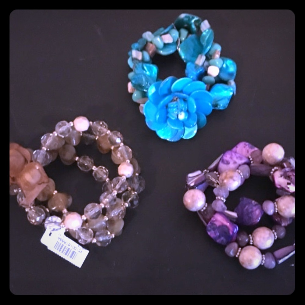 Three braclets colorful